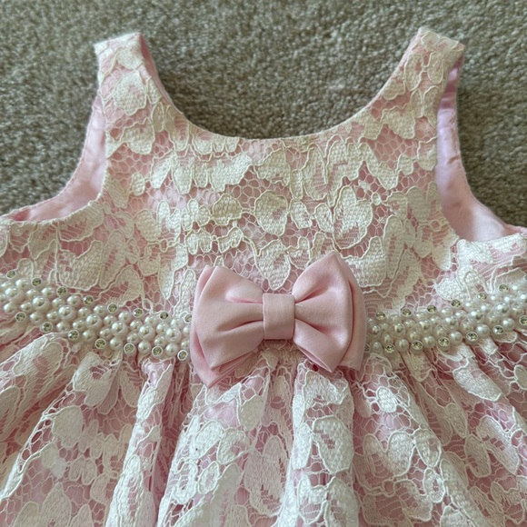 American Princess Pink and White Dress Size 12 Months - Picture 2 of 5